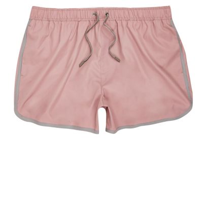Dusty pink short swim shorts